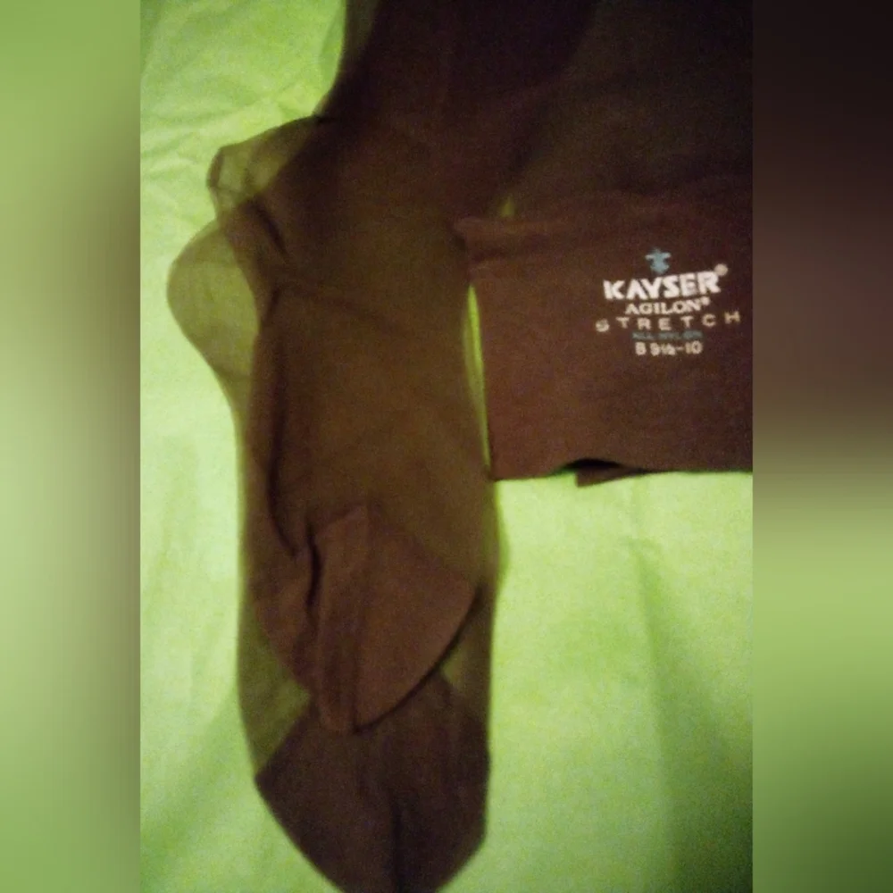 Vintage Kayser Agilon Stretch Thigh High Nylons 9 1/2-10 New